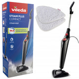 Parní mop Vileda Steam Plus Compact, výkon 1550 W, objem nádržky 400 ml, 2 náplně,