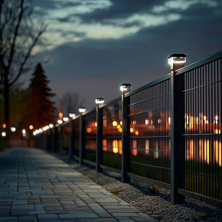 LED solární sloupková lampa 100*100 Greenblue GB128 - obklopující stříška