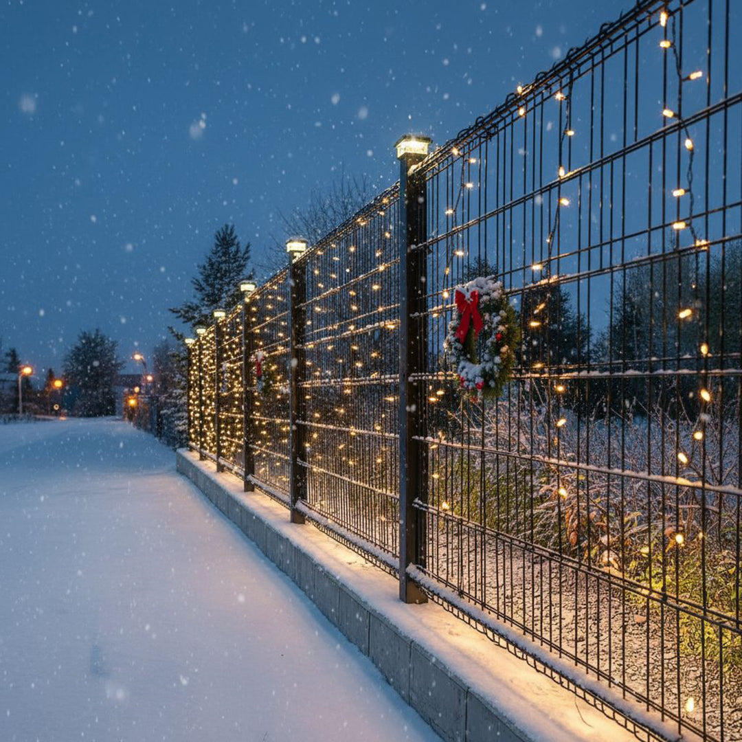 LED solární sloupková lampa 100*100 Greenblue GB128 - obklopující stříška