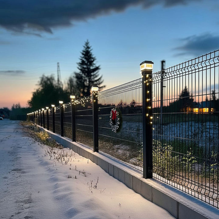 LED solární sloupková lampa 100*100 Greenblue GB128 - obklopující stříška