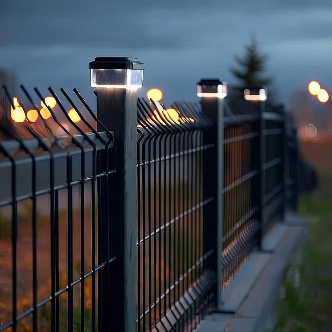 LED solární sloupková lampa 100*100 Greenblue GB128 - obklopující stříška