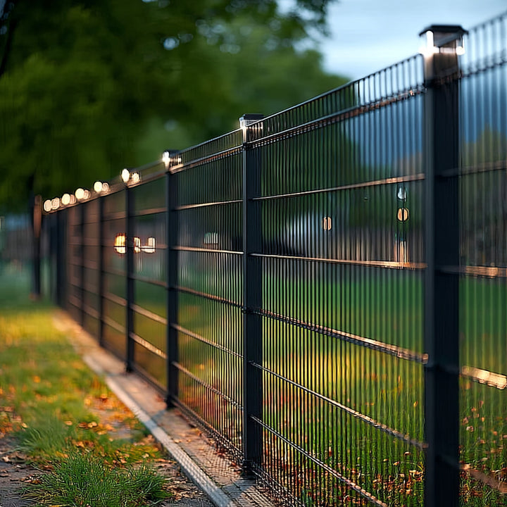 LED solární sloupková lampa 100*100 Greenblue GB128 - obklopující stříška