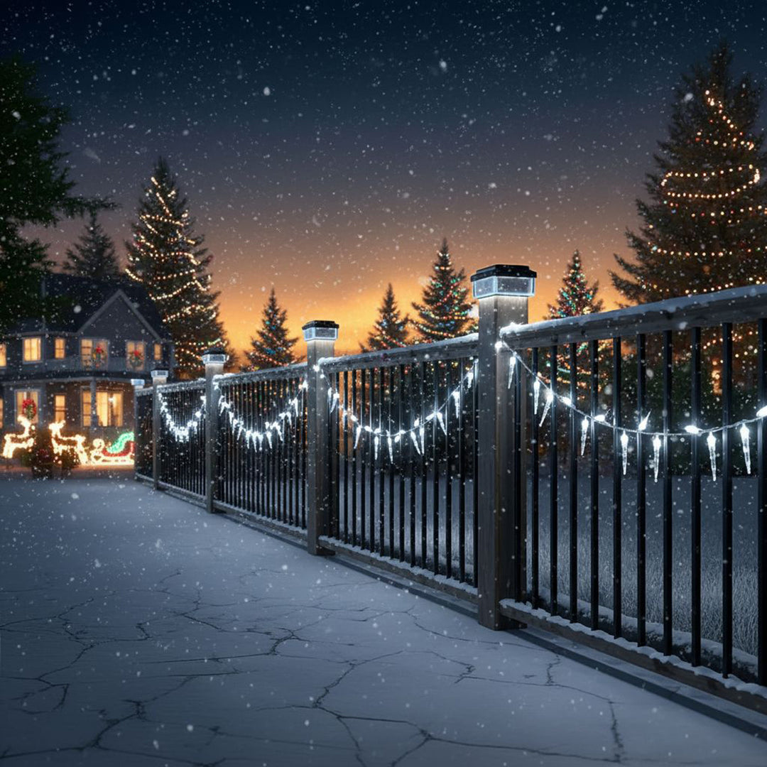 LED solární sloupková lampa 100*100 Greenblue GB128 - obklopující stříška