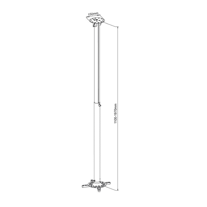 ART P-104B hliníkový držák na projektor 110-197 cm černý