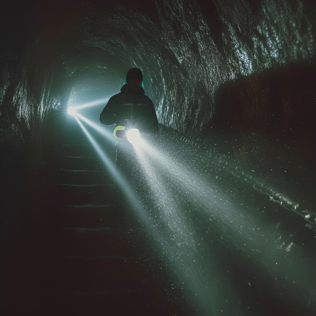 LED svítilna 3v1 Maclean, funkce powerbanky, 3 režimy svícení, 5W XM-L-T6, studená bílá 6500K, 3,7V 3x18650, 4500mAh, MCE345