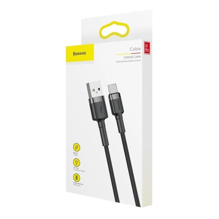Kabel USB - USB-C 3m Baseus Cafule CATKLF-UG1 Quick Charge 2A kabel pro rychlé nabíjení