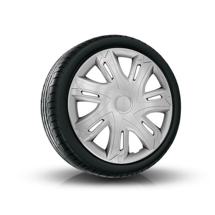 Sada 4 ks krytů nábojů NRM, N-Power, 15", lisované, stříbrné