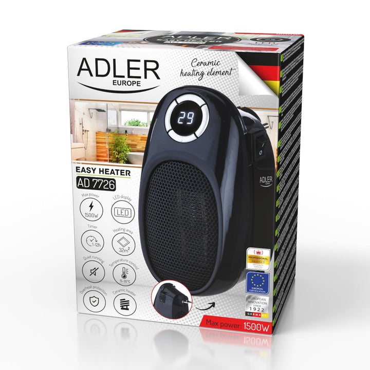 Termo ventilátor 1500W Adler Easy Heater AD 7726 s LED displejem