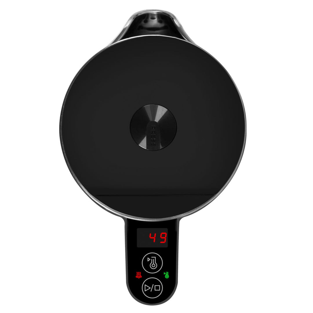 Rychlovarná konvice Rychlovarná konvice s regulací teploty 1,5 l Funkce KEEP WARM Ukazatel hladiny vody 360° Otočná základna 2200 W Antracitová barva