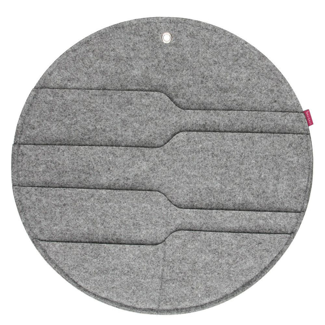 Bertoni plstěný nástěnný organizér Circle XL průměr 45 cm - šedý, 4 kapsy