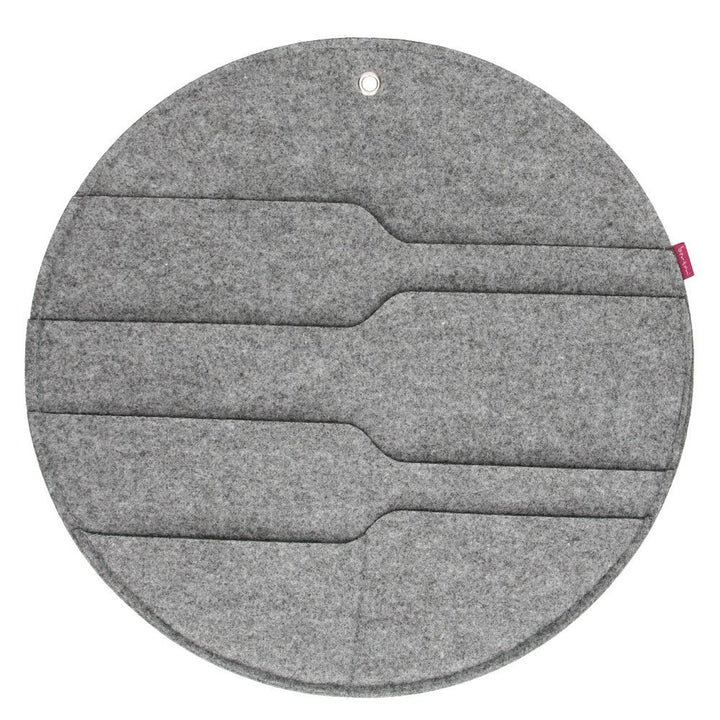 Bertoni plstěný nástěnný organizér Circle XL průměr 45 cm - šedý, 4 kapsy