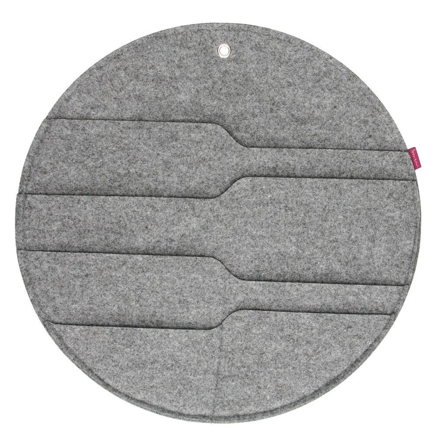 Bertoni plstěný nástěnný organizér Circle XL průměr 45 cm - šedý, 4 kapsy