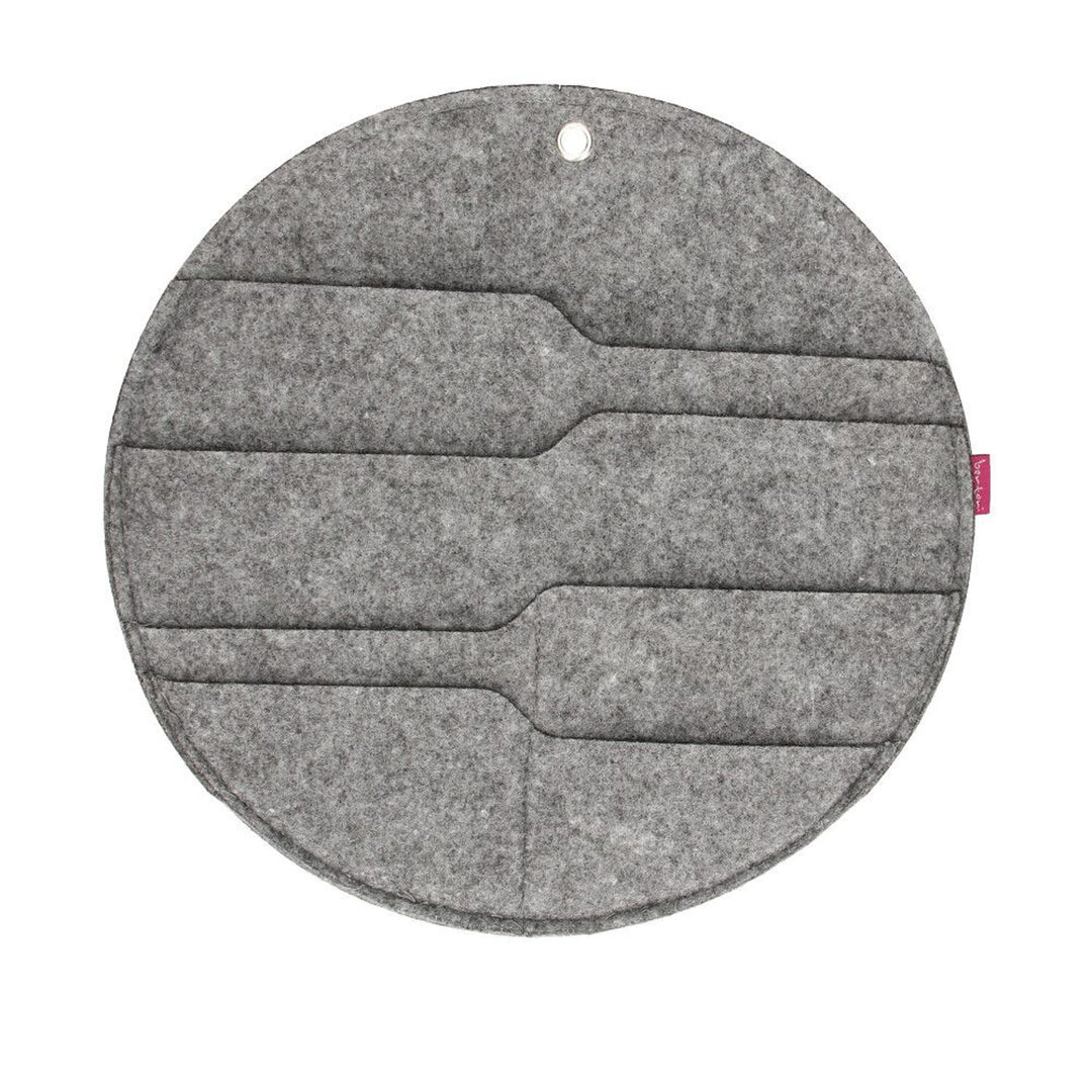 Bertoni plstěný nástěnný organizér Circle L průměr 35 cm - šedý, 4 kapsy