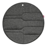 Bertoni plstěný nástěnný organizér Circle L průměr 35 cm - antracit, 4 kapsy