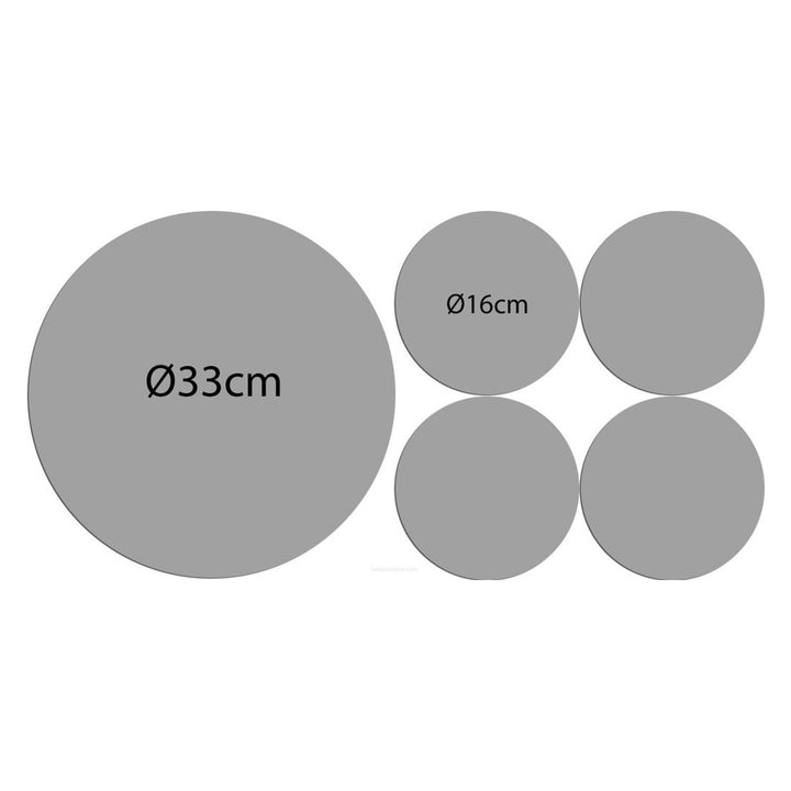 Sada kulatých plstěných podložek na stůl 1 + 4 - BUNCH
