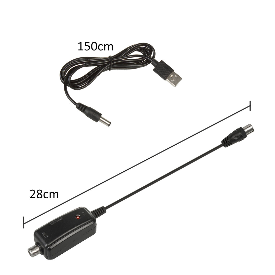 Směrová TV anténa DVB-T MUX 8 + 5 V usb adaptér