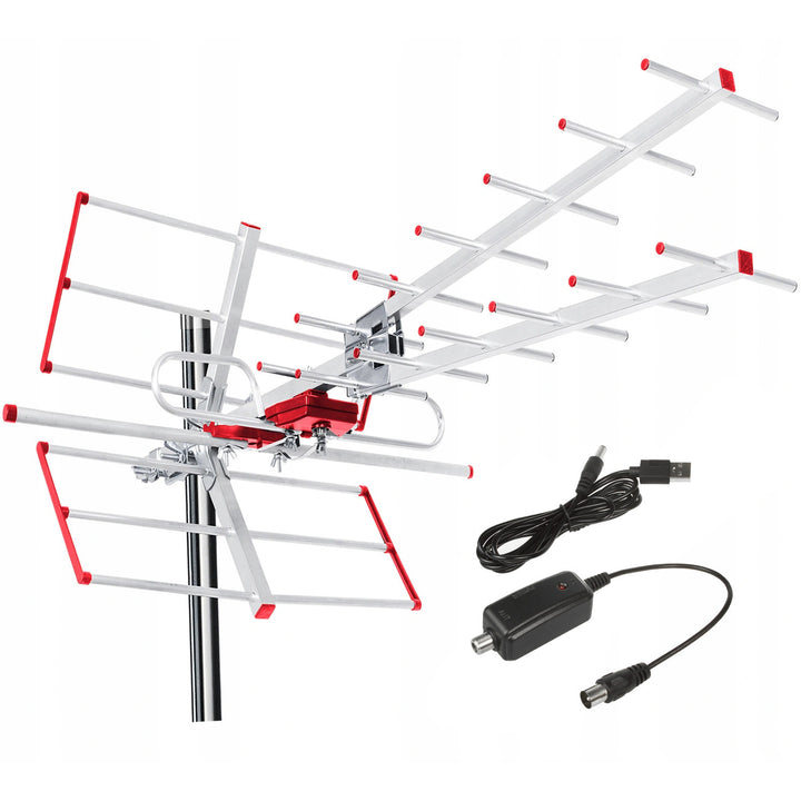 Směrová TV anténa DVB-T MUX 8 + 5 V usb adaptér