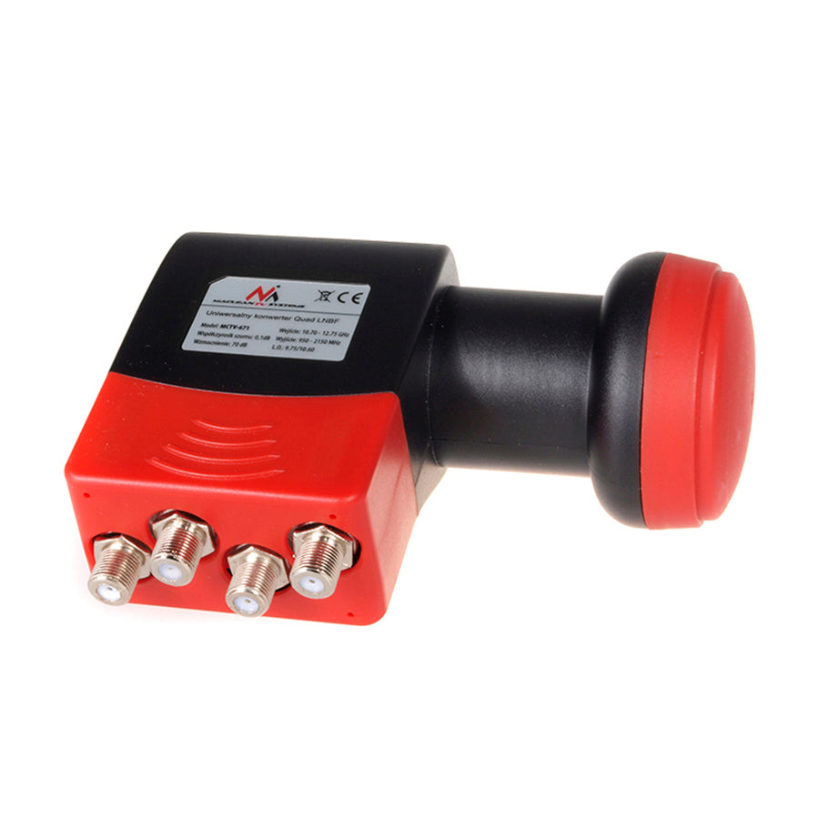 Konvertor quad Maclean MCTV-671 + kabel 50m, wtyki