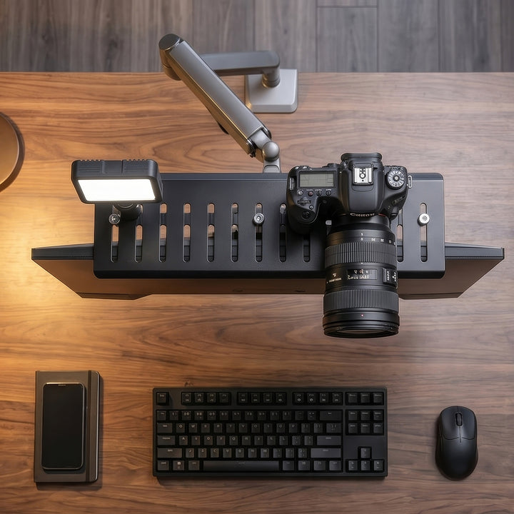 Držák / police pro fotoaparát / videokameru / osvětlovač All-In-One NanoRS, YouTube, VESA 100x100, RS464
