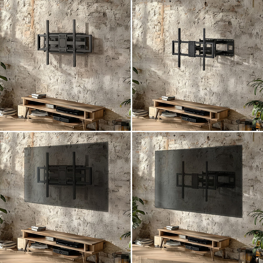 Ekonomický držák na TV Maclean, max. VESA900x600, 60-120", 120 kg, černý, MC-482