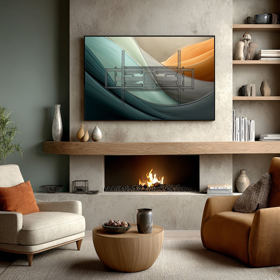Ekonomický držák na TV Maclean, max. VESA900x600, 60-120", 120 kg, černý, MC-482