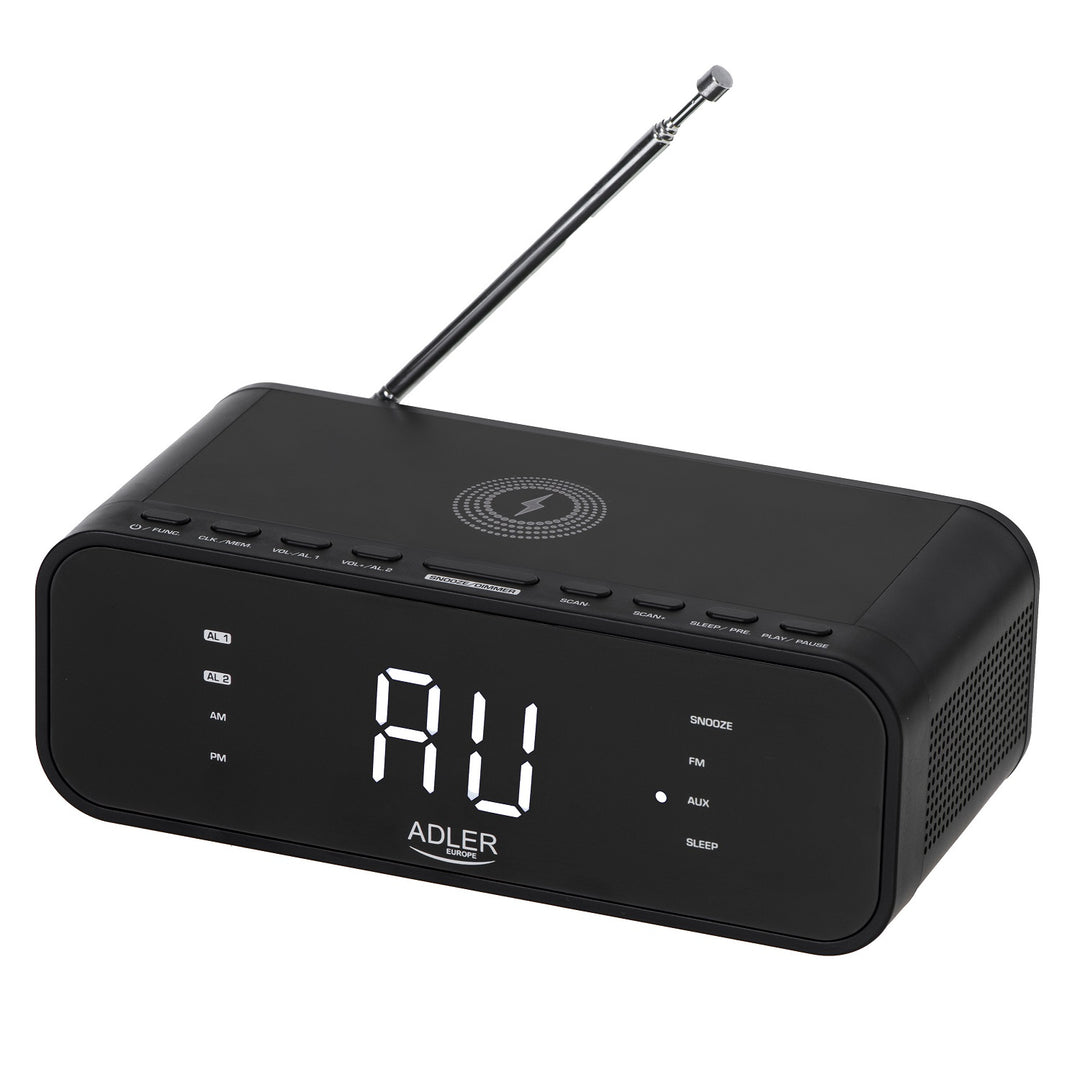 Radiobudík s FM rádiem, bezdrátovou nabíječkou a Bluetooth - Adler AD 1192B