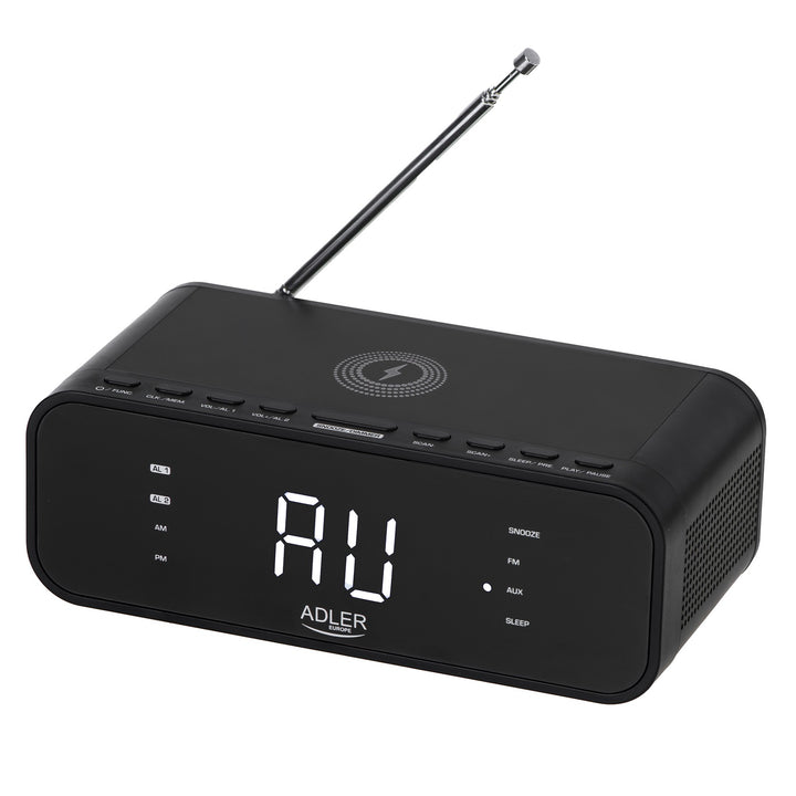 Radiobudík s FM rádiem, bezdrátovou nabíječkou a Bluetooth - Adler AD 1192B