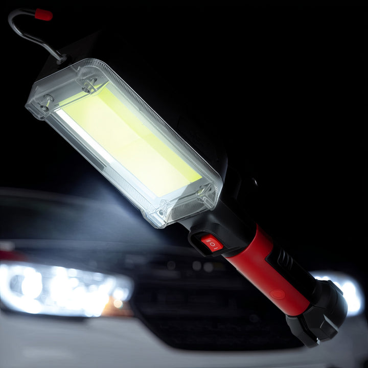 Magnetická dílenská lampa Maclean COB, 2x1200mAh, 700lm, USB Type-C/Micro USB, MCE307