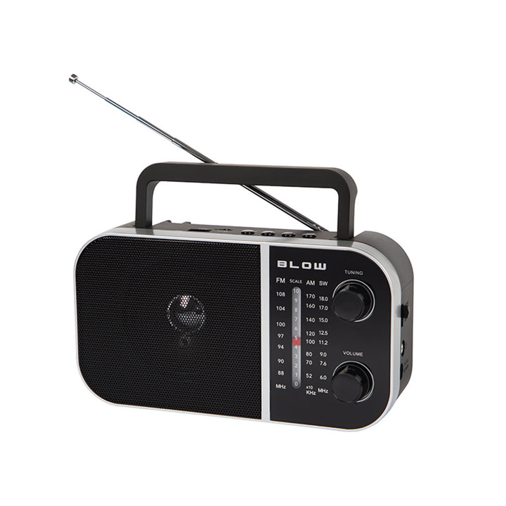 Přenosné analogové rádio AM/FM RA6 napájené z baterie a sítě Blow