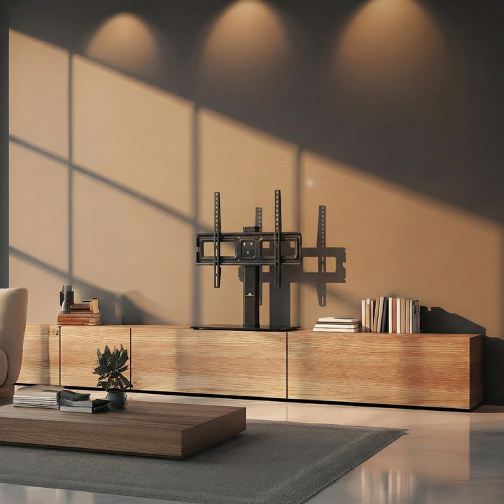 Univerzální TV stojan Maclean, pro RTV skříňku, stojan, max. 40 kg, max. VESA 400x400, pro televizory 32-65", MC-450