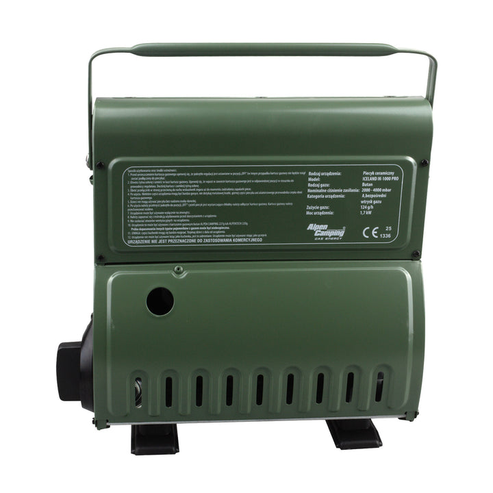 Přenosný plynový vařič Alpen Camping, spotřeba plynu 124 g/h, piezoelektrické zapalování, IK-1000 PRO, ICELAND + 4 kartuše