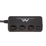 Rozdělovač zásuvek zapalovače Maclean, voltmetr, 120W