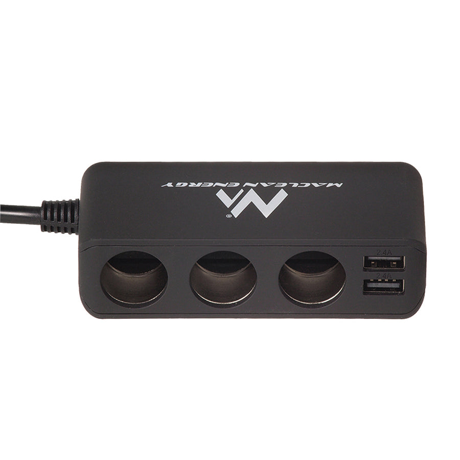 Rozdělovač zásuvek zapalovače Maclean, voltmetr, 120W