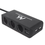 Rozdělovač zásuvek zapalovače Maclean, voltmetr, 120W