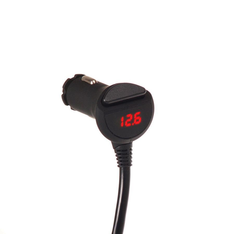 Rozdělovač zásuvek zapalovače Maclean, voltmetr, 120W