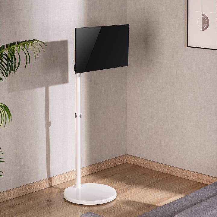 Mobilní podlahový stojan na monitor/TV Maclean, plynová pružina, 17"-35", 2-10 kg, bílý, MC-970W