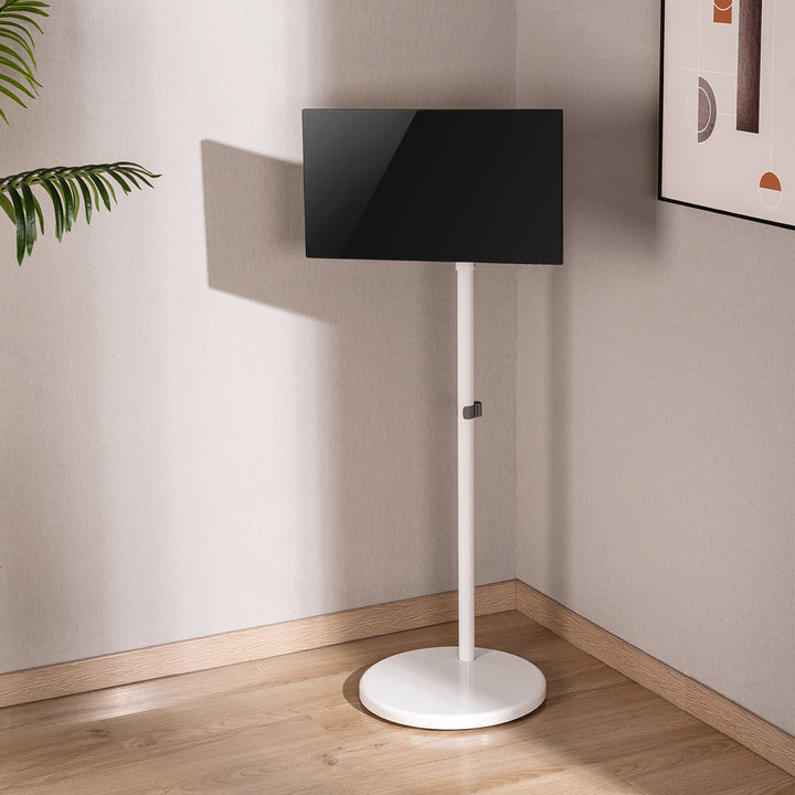 Mobilní podlahový stojan na monitor/TV Maclean, plynová pružina, 17"-35", 2-10 kg, bílý, MC-970W