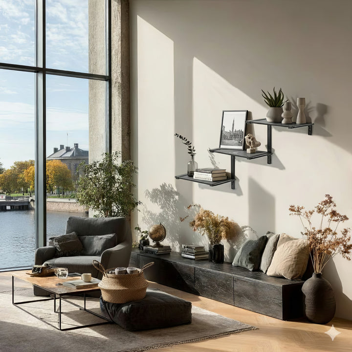 Třípatrové modulární police Maclean, max. 30 kg, MC-974