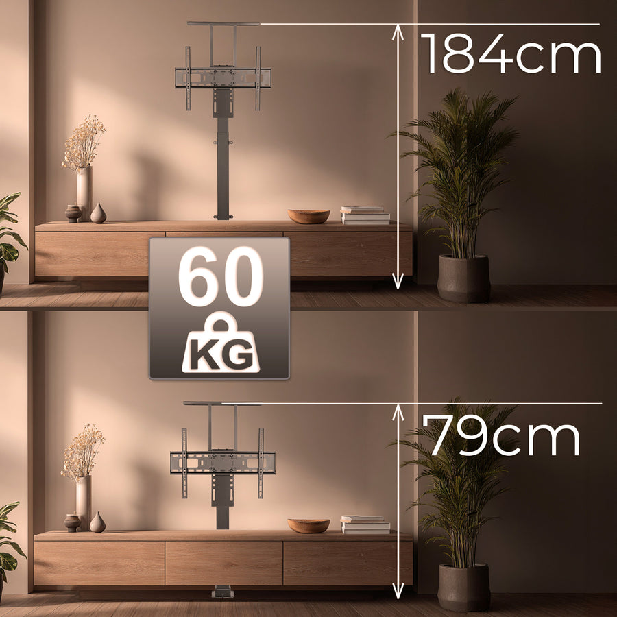 Elektrický výsuvný držák pro Maclean, TUYA, 37''-80'', VESA 600x400, max. 60 kg, MC-866T