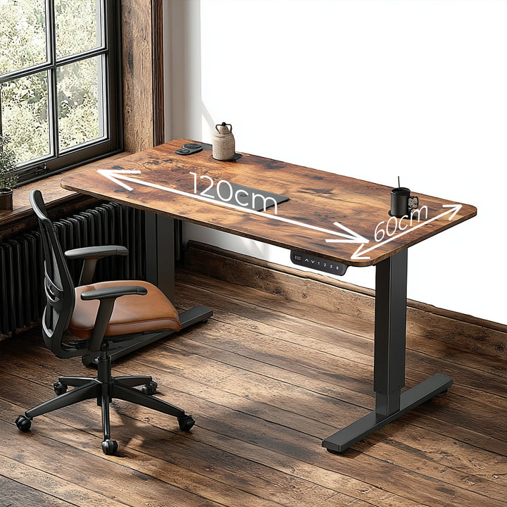 Psací stůl Ergo Office s elektrickým nastavením výšky, pro stání a sezení, max. výška 114 cm, ER-451