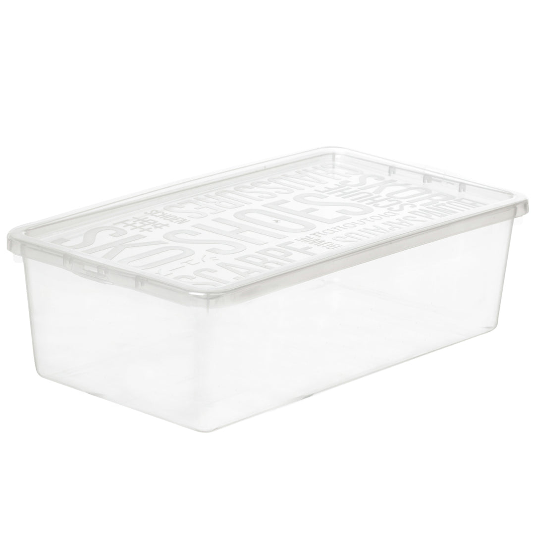 5x Dámská krabice na boty, průhledná, Plast Team Basic