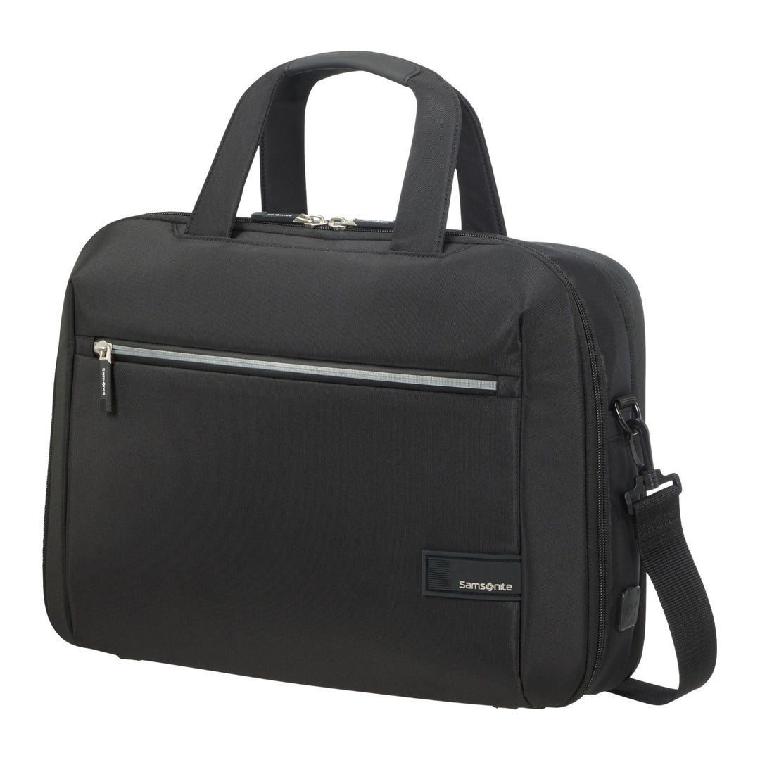 Samsonite Litepoint Bailhandle 15,6" brašna na notebook černá s portem USB a reflexním zipem