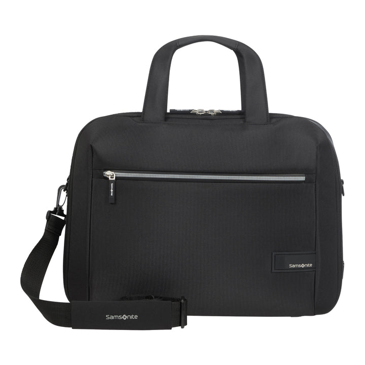 Samsonite Litepoint Bailhandle 15,6" brašna na notebook černá s portem USB a reflexním zipem