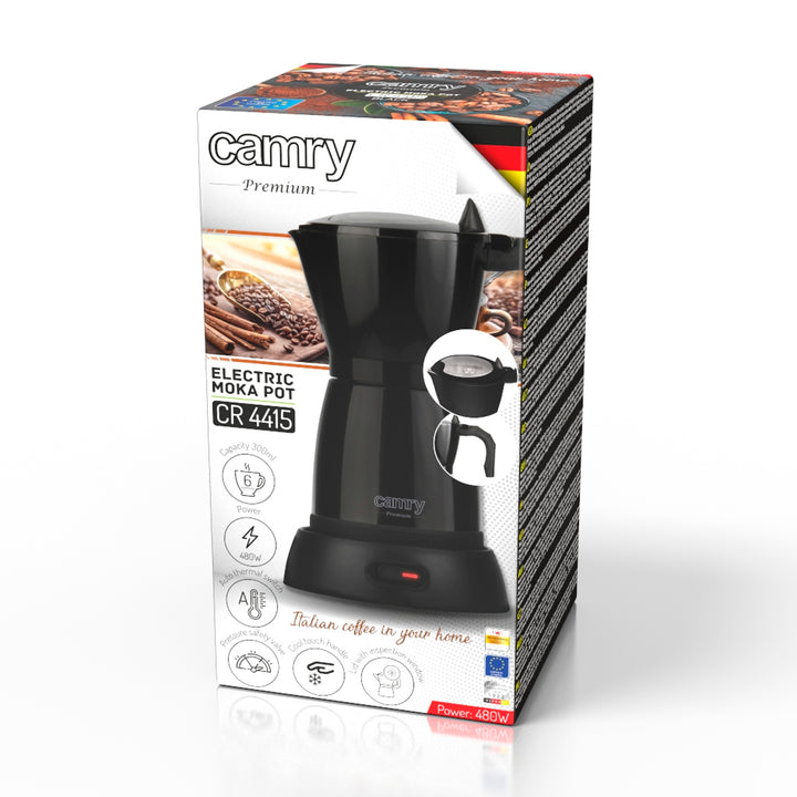 Moka Camry CR 4415B 300ml elektrický kávovar na 6 šálků espressa