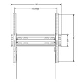 Držák Maclean pro TV nebo monitor, max. VESA 400x400, 32-70", 45 kg, černý, MC-748A
