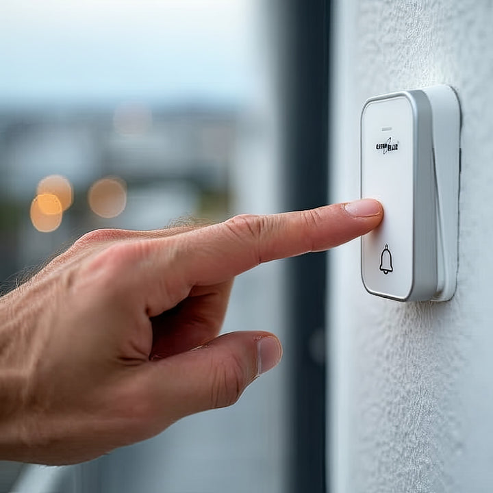 Kinetický bezdrátový zvonek bez baterií, 38 melodií, bílý, dosah až 200 m, IP44, GreenBlue GB157 W