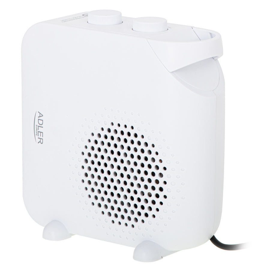 Ohřívač Adler s ventilátorem, dvouúčelový, studený proud, 2000 W, bílý, AD 7725