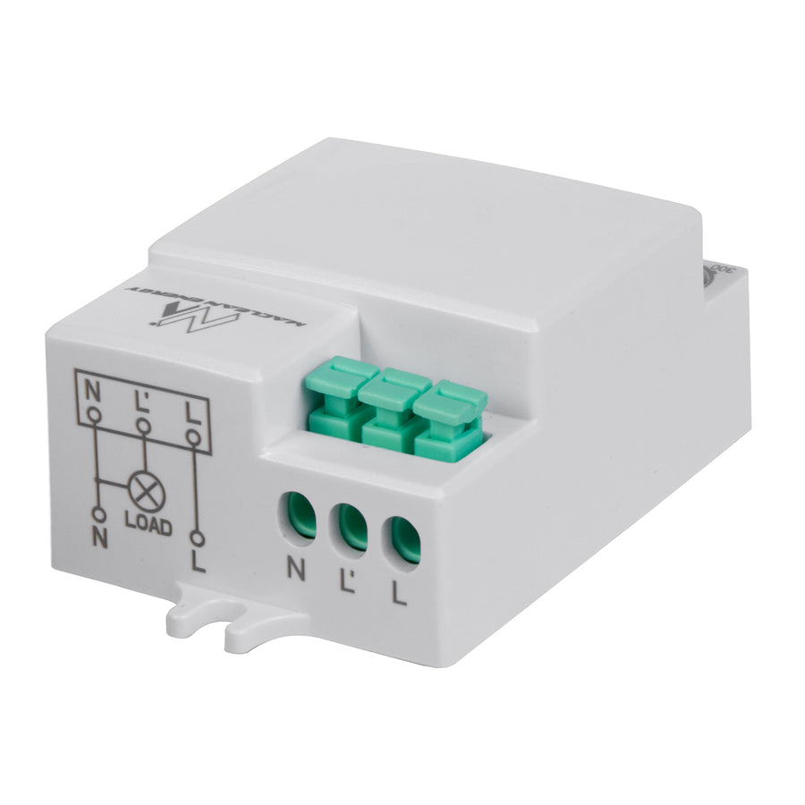 Mikrovlnný detektor pohybu Maclean, dosah 8 m, max. zátěž 1200 W, IP20, 5,8 GHz, MCE316