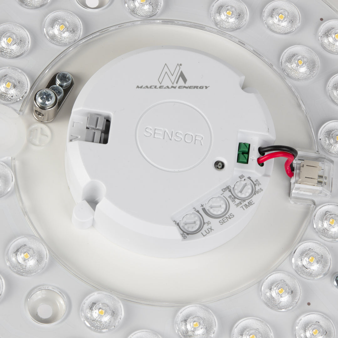 Stropní LED svítidlo Maclean, mikrovlnný senzor 5,8 GHz,4000K, 12 W, 950 lm, IP44, MCE347