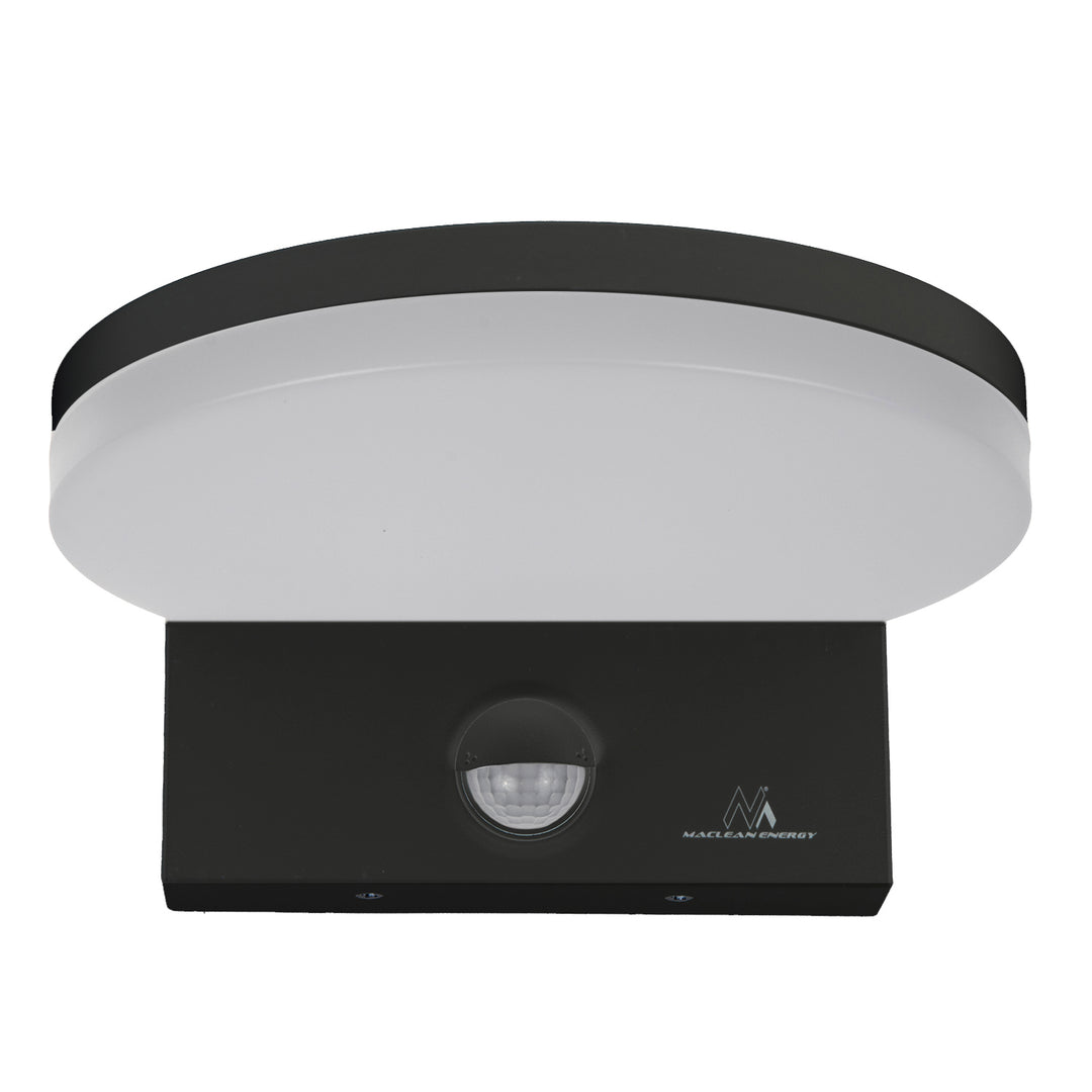 Senzorová LED lampa Maclean, PIR senzor pohybu, černá, 15W, IP65, 1560lm, neutrální bílá (4000K) MCE344 B